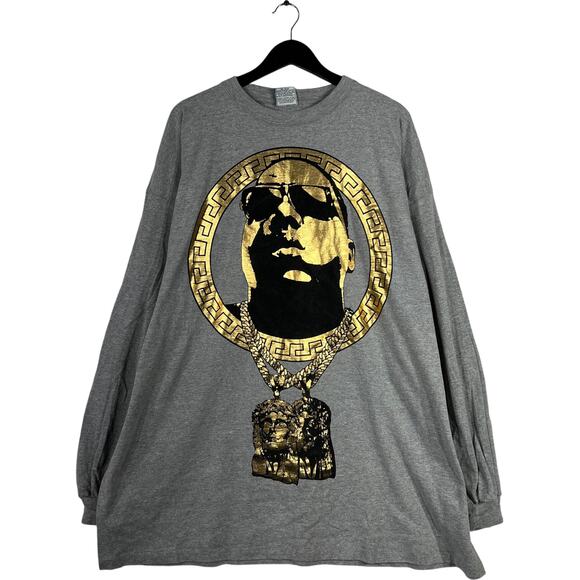 Nona-T The Notorious B.I.G. Gold Foil Long Sleeve Tee - Picture 1 of 7